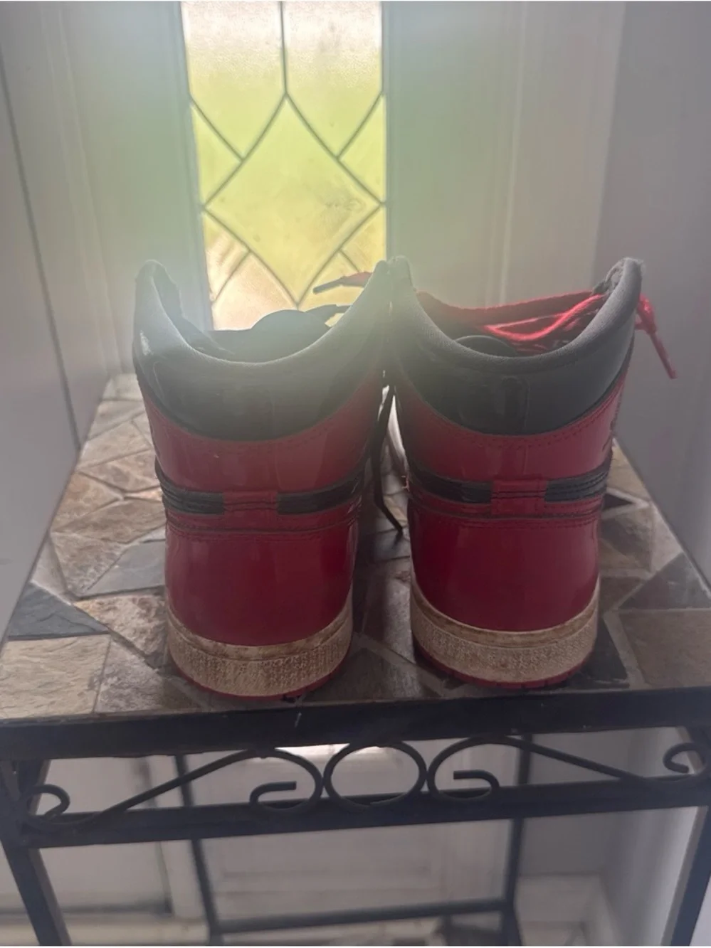 Nike | Shoes | Nike Hightop Sneakers In Black And Red | Poshmark